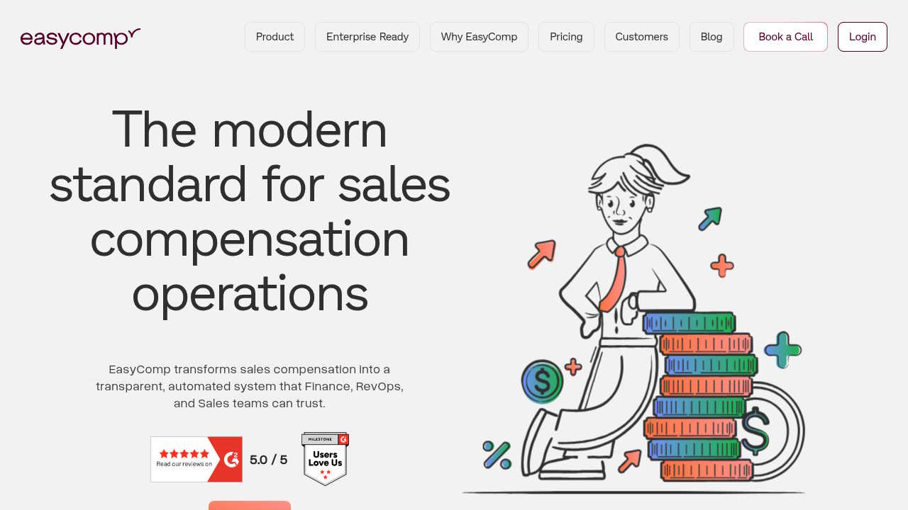 EasyComp sales compensation software dashboard